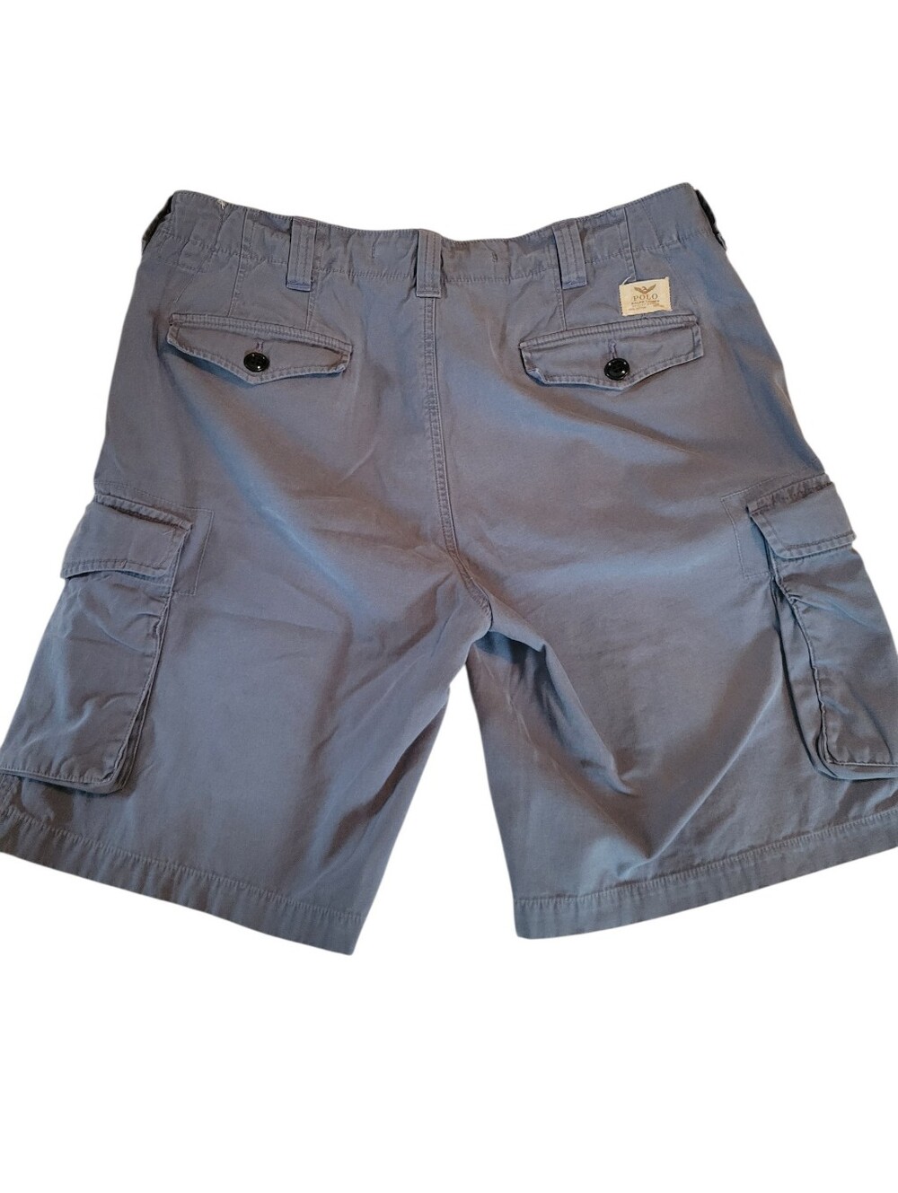 Vintage Polo Ralph Lauren Men's size 36* Utility Canvas Cargo Shorts light blue